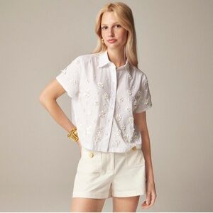 J.Crew Collection Women’s Embellished Classic Button Up - Size 10‎